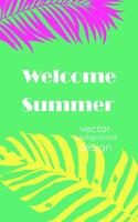 Summer backgrounds with tropical palm leaves. Design templates in minimalist modern art style. Jungle and beach theme. illustration vector