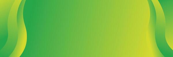 Abstract green curves banner background. Modern and futuristic background design vector