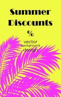 Summer backgrounds with tropical palm leaves. Design templates in minimalist modern art style. Jungle and beach theme. illustration vector