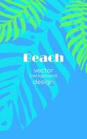 verano antecedentes con tropical palma hojas. diseño plantillas en minimalista moderno Arte estilo. selva y playa tema. ilustración vector