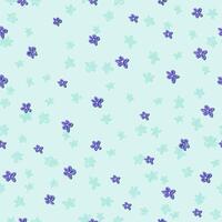 Gentle meadow floral seamless pattern of small violet flowers on light blue background vector