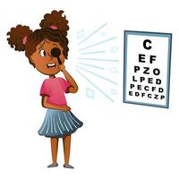 Eyesight check up, ophthalmology diagnostics vector