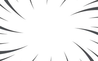 Comic book and manga speed lines background. Manga speed frame, Super Hero action, explosion background. Black and white illustration vector