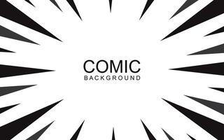 Comic book black and white radial lines background. Manga speed frame. Super hero action. illustration. vector