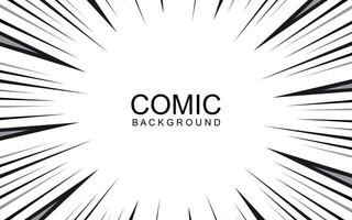 Radial lines background for comic books. Manga speed frame, explosion background. Black and white illustration vector