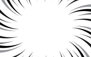 Radial lines background for comic books. Manga speed frame, explosion background. Black and white illustration vector