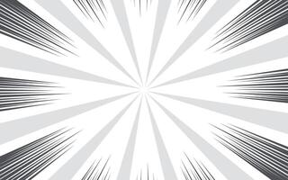 Comic book black and white radial lines background. Manga speed frame. Super hero action. illustration. vector