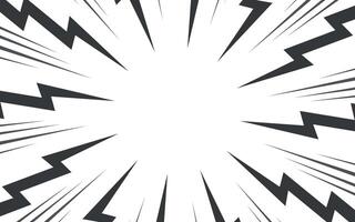 Comic book black and white radial lines background. Manga speed frame. Super hero action. illustration. vector