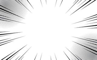 Comic book black and white radial lines background. Manga speed frame. Super hero action. illustration. vector