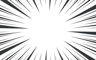 Comic book black and white radial lines background. Manga speed frame. Super hero action. illustration. vector