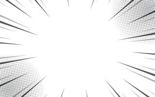 Comic book black and white radial lines background. Manga speed frame. Super hero action. illustration. vector