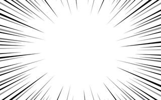 Comic book black and white radial lines background. Manga speed frame. Super hero action. illustration. vector
