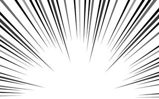 Comic book black and white radial lines background. Manga speed frame. Super hero action. illustration. vector