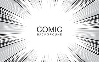 Radial lines background for comic books. Manga speed frame, explosion background. Black and white illustration vector