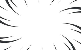 Comic book and manga speed lines background. Manga speed frame, Super Hero action, explosion background. Black and white illustration vector