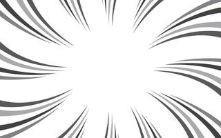 Radial lines background for comic books. Manga speed frame, explosion background. Black and white illustration vector