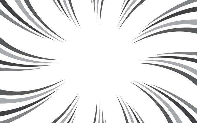 Radial lines background for comic books. Manga speed frame, explosion background. Black and white illustration