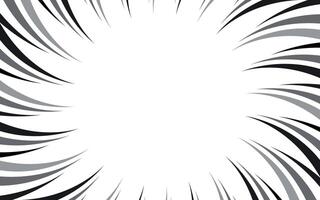 Comic book and manga speed lines background. Manga speed frame, Super Hero action, explosion background. Black and white illustration vector