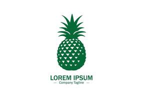 Green pineapple logo icon silhouette vector