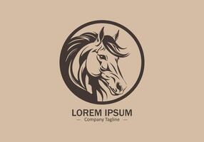 Horse mare head logo icon silhouette vector
