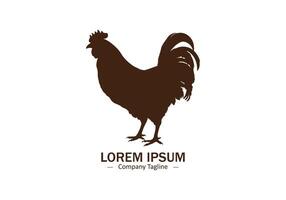 Hen logo icon silhouette vector