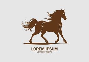 Horse full logo icon silhouette vector