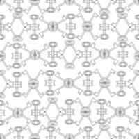 Seamless pattern with keys forming an ornament on a white background vector