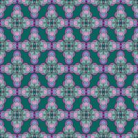 Seamless color pattern with clasps forming a diamond-shaped ornament on a green background vector