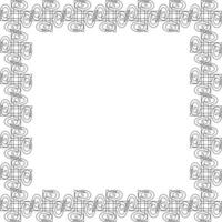 Black and white square frame of keys on a white background vector