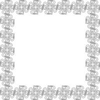 Black and white square frame of keys on a white background vector