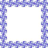Square frame of keys in blue tones on a white background vector