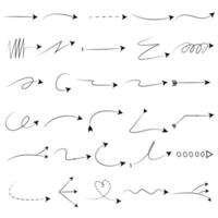 Hand drawn arrow collection vector