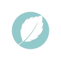 Mint leaf logo element template and symbol vector