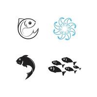 Fish logo template element symbol vector