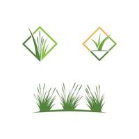 Grass logo template element and symbol vector