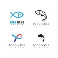 Fish logo template element symbol vector