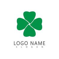 Clover logo template nature and symbol vector