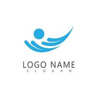 Wave logo template and symbol vector