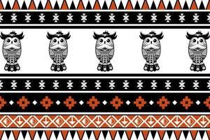 Owl Thai style. Owl Thai style seamless geometric pattern. Owl Thai style can be used in fabric design for clothing, textile, wrapping, background, wallpaper, home decor vector
