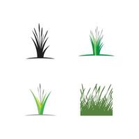 Grass logo template element and symbol vector