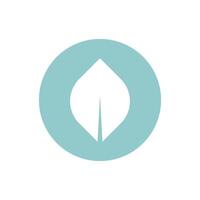 Mint leaf logo element template and symbol vector