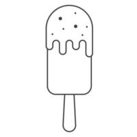 Ice cream isolated icon on a white background. Simple modern design. Flat style illustration vector