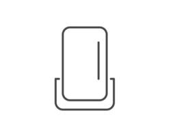 Makeup and cosmetics. Linear graphic beauty icons in the form of a face mirror. vector