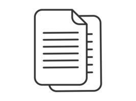 Illustration a icon depicting documents, suitable for web and mobile applications, isolated for use in graphic and design. vector