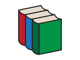 illustration of a library theme icon with books arranged on shelves vector