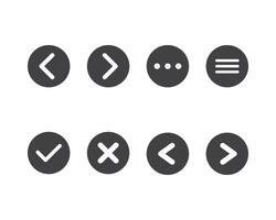 hamburguesa menú icono, botones para sitio web, ui navegación, móvil aplicación, presentación. diseño elementos y usuario interfaz iconos vector