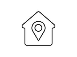 Within a flat-style depiction, a location marker distinguishes itself on an urban map, denoting a precise spot vector