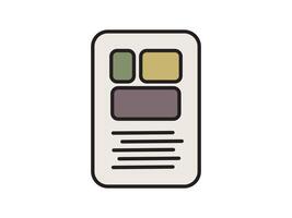 Illustration a icon depicting documents, suitable for web and mobile applications, isolated for use in graphic and design. vector