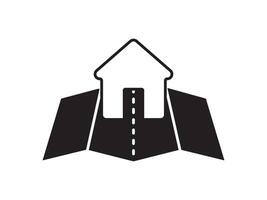 Within a flat-style depiction, a location marker distinguishes itself on an urban map, denoting a precise spot vector
