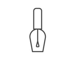 Linear graphic icons of beauty in the form of nail polish for manicure and pedicure. vector